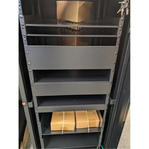 TechCraft - Armoire Audio Visuelle 36U, 23.6" de Profondeur, Porte avec Serrure, Assemblé, Noir