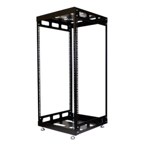 TechCraft 15U Open Frame Audio Visual Rack, Made of Cold Rolled Steel, Black