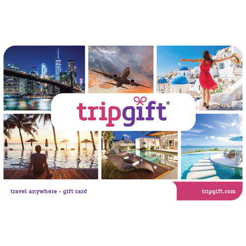 Carte-cadeau de 600 $ pour voyages avec TripGift - Téléchargement numérique