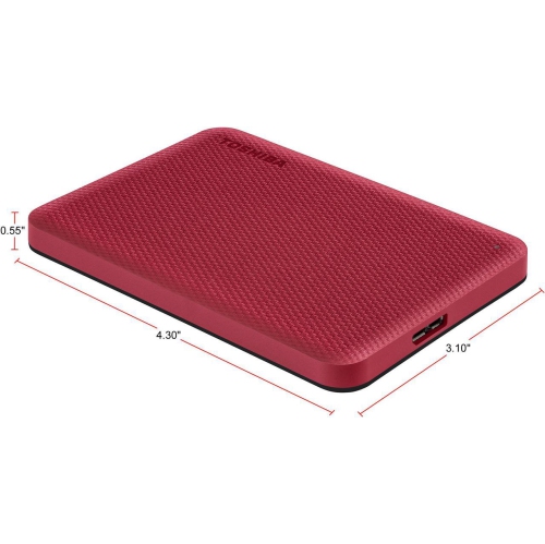 Disque dur externe USB 3.0 Canvio Advance de 1 To de Toshiba - Rouge