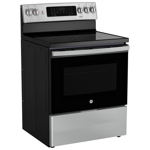 GE 30" 5.0 Cu. Ft. True Convection 5-Element Freestanding Electric Air Fry Range - Stainless Steel