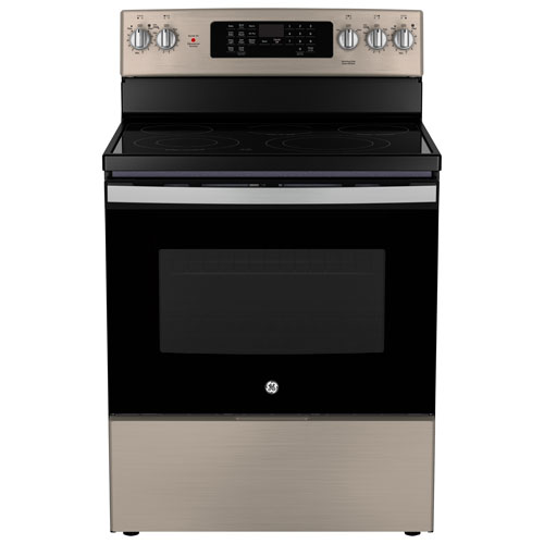 GE 30" 5.0 Cu. Ft. True Convection 5-Element Freestanding Electric Air Fry Range - Slate