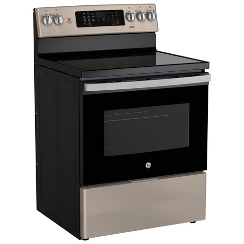 GE 30" 5.0 Cu. Ft. True Convection 5-Element Freestanding Electric Air Fry Range - Slate