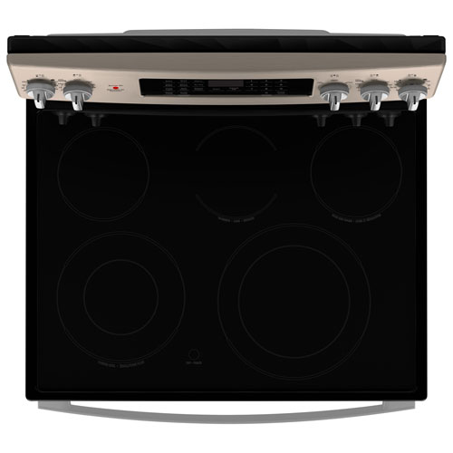 GE 30" 5.0 Cu. Ft. True Convection 5-Element Freestanding Electric Air Fry Range - Slate