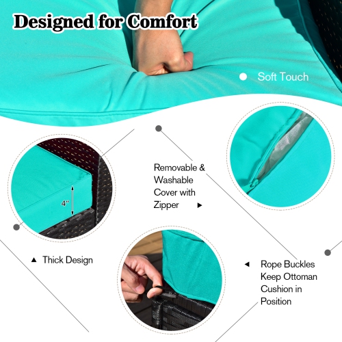 Topbuy 9 Pieces Outdoor PE Rattan Wicker Sectional Sofa with 35-Inch Gas Fire Pit Table Space-Saving Patio Conversation Set with Storage Box