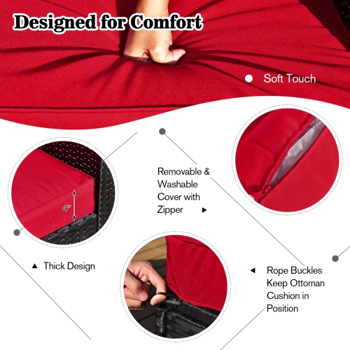 Topbuy 9 Pieces Outdoor PE Rattan Wicker Sectional Sofa with 35-Inch Gas Fire Pit Table Space-Saving Patio Conversation Set with Storage Box