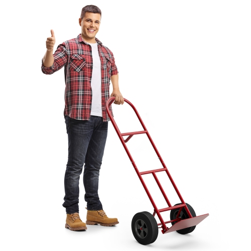 Gymax Heavy Duty Hand Truck Trolley 660lbs Capacity Dolly Cart w/ Foldable Nose Plate