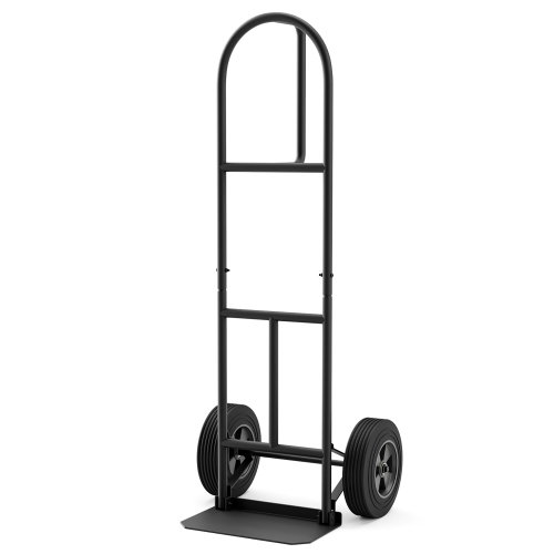 GYMAX  Heavy Duty Hand Truck Trolley 660Lbs Capacity Dolly Cart W/ Foldable Nose Plate