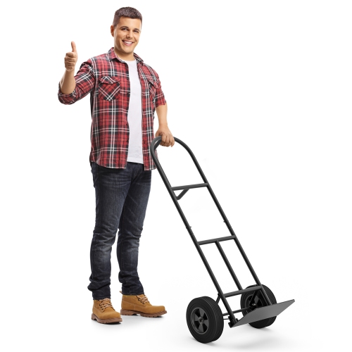 Gymax Heavy Duty Hand Truck Trolley 660lbs Capacity Dolly Cart w/ Foldable Nose Plate