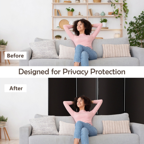 Séparateur de pièce pliante à 6 panneaux de Costway – Écran de confidentialité roulant de 6 pi avec roulettes verrouillables