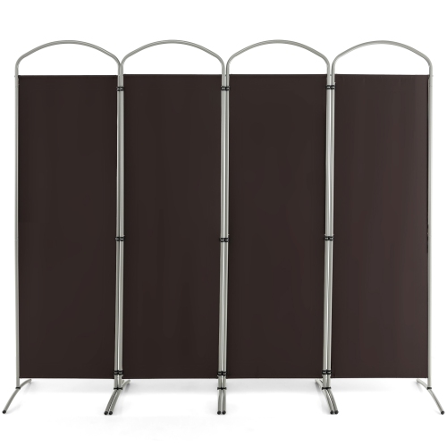 Costway 4 Panels Folding Room Divider 6 Ft Tall Fabric Privacy Screen