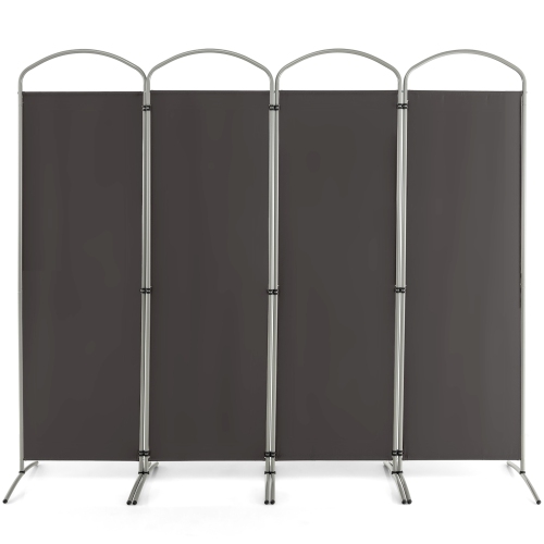 Costway 4 Panels Folding Room Divider 6 Ft Tall Fabric Privacy Screen