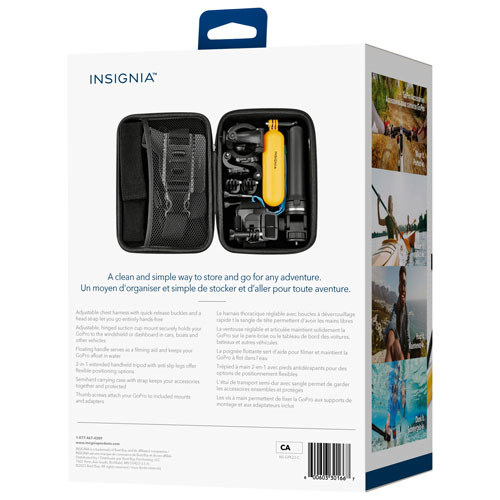 Trousse d'accessoires essentiels d'Insignia pour GoPro