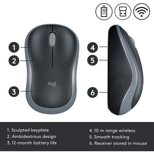 Souris sans fil M185 de Logitech