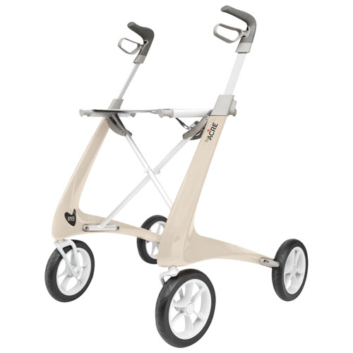 byAcre Carbon Ultralight Regular Rollator Walker - White