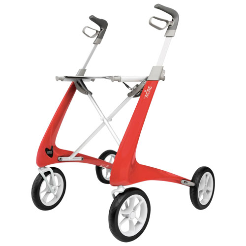 byACRE Carbon Ultralight Regular Rollator Walker - Red