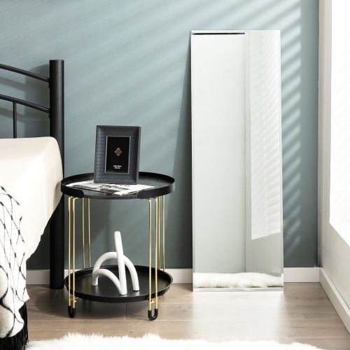 Gymax 43'' x 15'' Wall Mounted Frameless Mirror Full Length Vertically or Horizontally