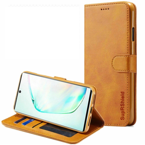 Étui portefeuille en cuir avec porte-carte et ceinture magnétique antichoc à rabat pour Galaxy S9 de Samsung