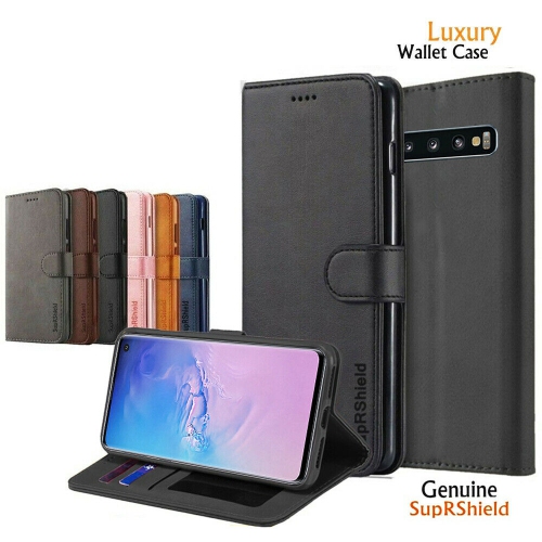 Étui portefeuille en cuir avec porte-carte pour Galaxy S9 plus de Samsung Ceinture magnétique antichoc et pliable