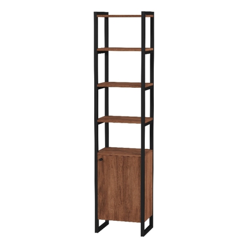 BUTLER SPECIALTY Butler Drake 73" Narrow Walnut Bookcase With Storage