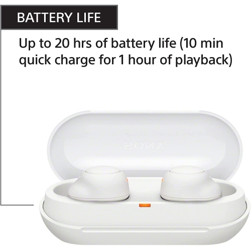 Open Box - Sony WF-C500 In-Ear Sound Isolating True Wireless Earbuds - White