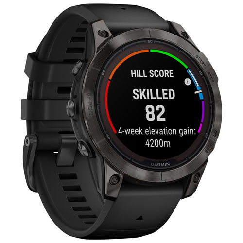 Garmin fēnix 7 Pro Sapphire Solar 47mm Bluetooth Multisport Smartwatch - Carbon Grey/Black