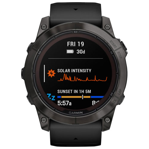 Garmin fenix 7X Pro Sapphire Solar 51mm GPS Watch with Heart Rate Monitor - Carbon Grey/Black