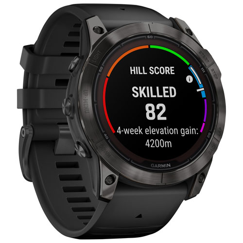 Garmin fēnix 7X Pro Sapphire Solar 51mm Bluetooth Multisport Smartwatch - Carbon Grey/Black