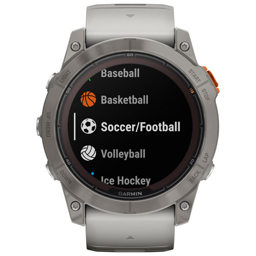 Garmin fēnix 7X Pro Sapphire Solar 51mm Bluetooth Multisport Smartwatch - Fog Grey/Ember Orange