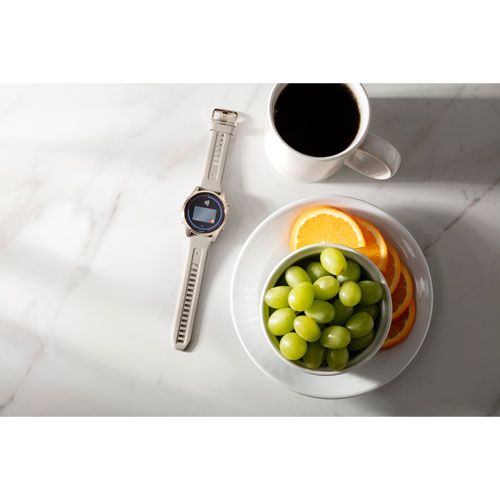 Montre intelligente multisport Bluetooth de 51 mm fēnix 7X Pro Sapphire Solar de Garmin - Gris brouillard/Orange ambré