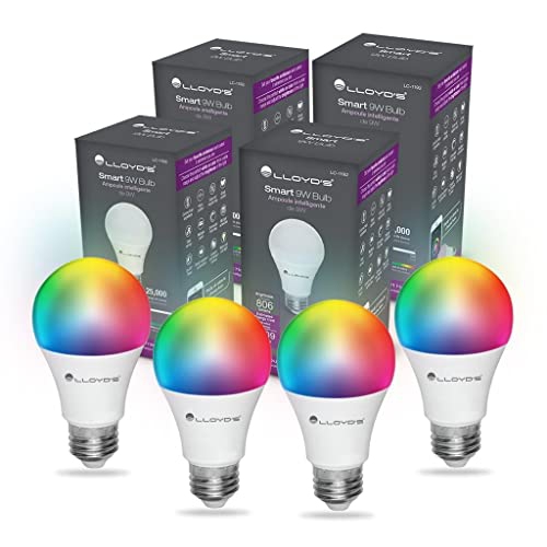 Lloyd's, WiFi Smart E26 Bulb, Multicolor, Pack of four