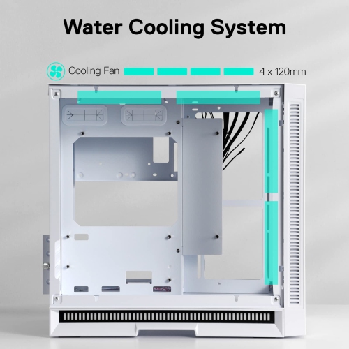 Redragon MC211 ITX Gaming PC Case, M-ATX Computer Chassis w/ 2 Tempered Glass Panels & High Airflow Perforated Panels, 240mm Radiator Support, Rhythm