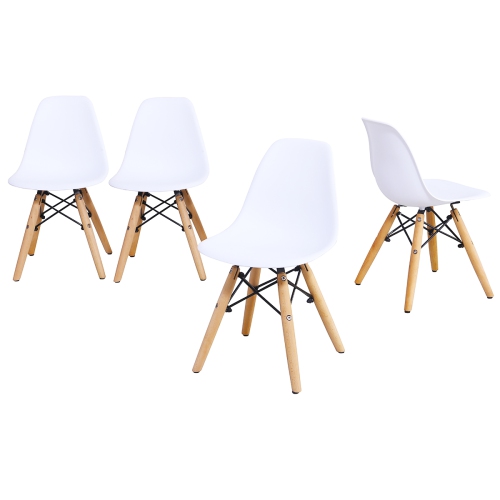 Topbuy Children Table & 4 Chairs Set Solid Construction 5 PCS Dining Table Toddler