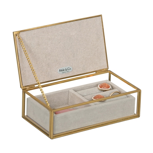 MELE AND CO  Jess Fashion Glass Jewelry Box