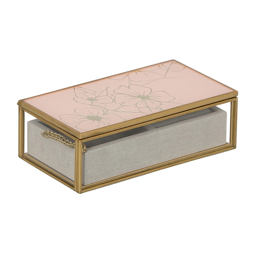Mele and Co Jess Fashion Glass Jewelry Box