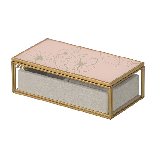 Mele and Co Jess Fashion Glass Jewelry Box