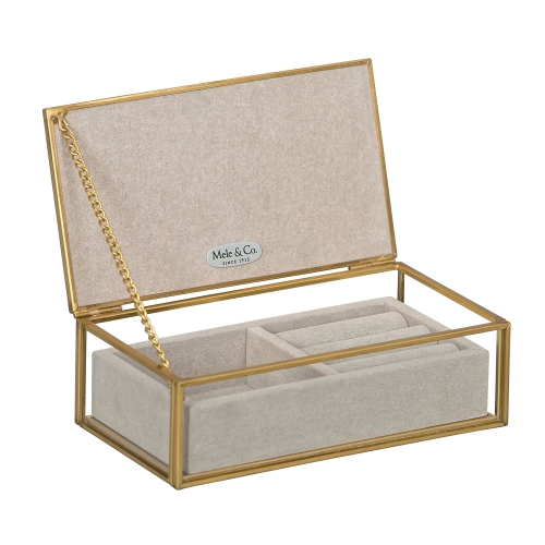 Mele and Co Jess Fashion Glass Jewelry Box
