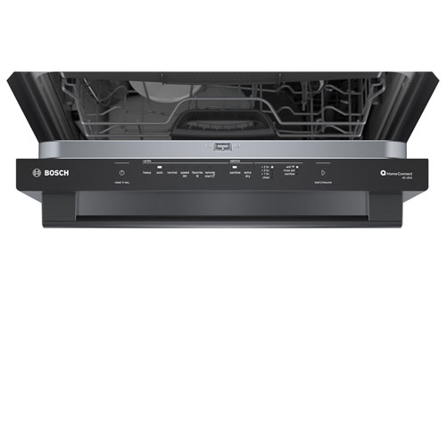 Lave-vaisselle encastrable 24 po 46 dB avec troisième panier de Bosch - Acier inoxydable noir