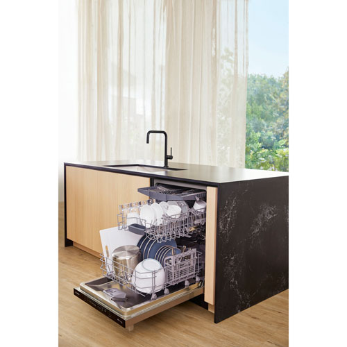 Lave-vaisselle encastrable 24 po 46 dB avec troisième panier de Bosch - Acier inoxydable