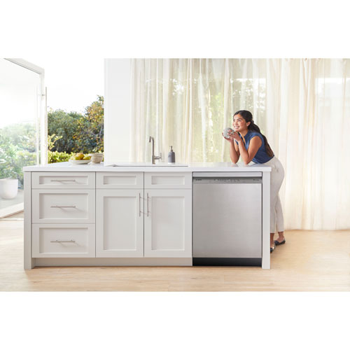 Lave-vaisselle encastrable 24 po 46 dB avec troisième panier de Bosch - Acier inoxydable