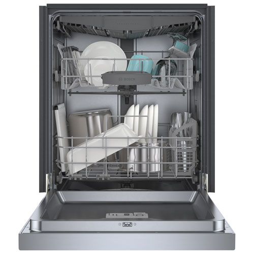 Lave-vaisselle encastrable 24 po 46 dB avec troisième panier série 300 de Bosch - Inox