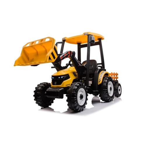 24V Rhino Tractor Ride-On for Kids with Parental RC and Wagon