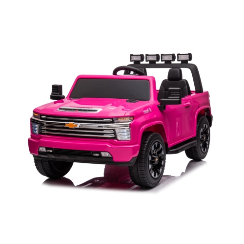 Véhicule porteur pour enfants à 2 places Chevrolet Silverado 4x4 2024 de 24&nbsp;V sous licence avec véhicule téléguidé