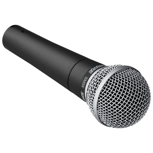 Shure SM58-LC Dynamic Vocal XLR Microphone - Black