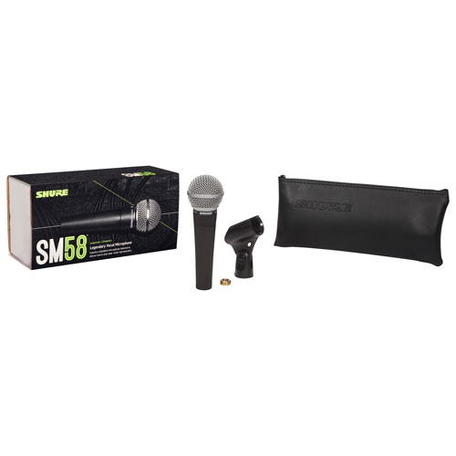 Shure SM58-LC Dynamic Vocal XLR Microphone - Black | Best Buy Canada