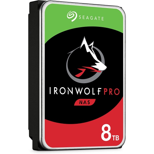Disque dur interne NAS d’entreprise 8 To IronWolf Pro de Seagate – SATA 3.5 po 6 Gb/s 7200 tr/min 256 Mo de mémoire cache pour le stockage en réseau