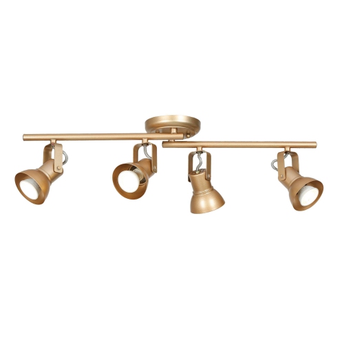 Transitional 29-in 4-Light Matte Gold Gourd with Adjustable Spot Light Base dimmable Gu10 Pin Base Modern/Contemporary Track Light