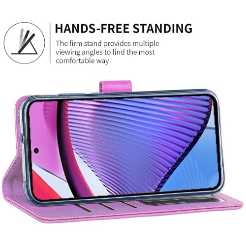XCRS Folio Magnetic Wallet Cover, PU Leather Pouch with Card Slot and Stand Case for Motorola Moto G Power 5G.