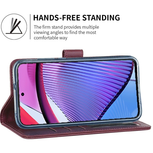 XCRS Folio Magnetic Wallet Cover, PU Leather Pouch with Card Slot and Stand Case for Motorola Moto G Power 5G.
