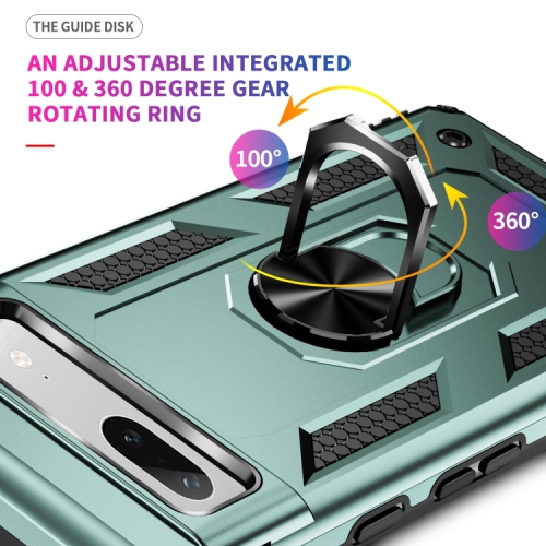 XCRS Dual-Layer Slim Design Armor Protection Cover, Built-in Magnetic Ring, 360 ° Rotating Kickstand for Hands-Free View, Drop Protection Case for